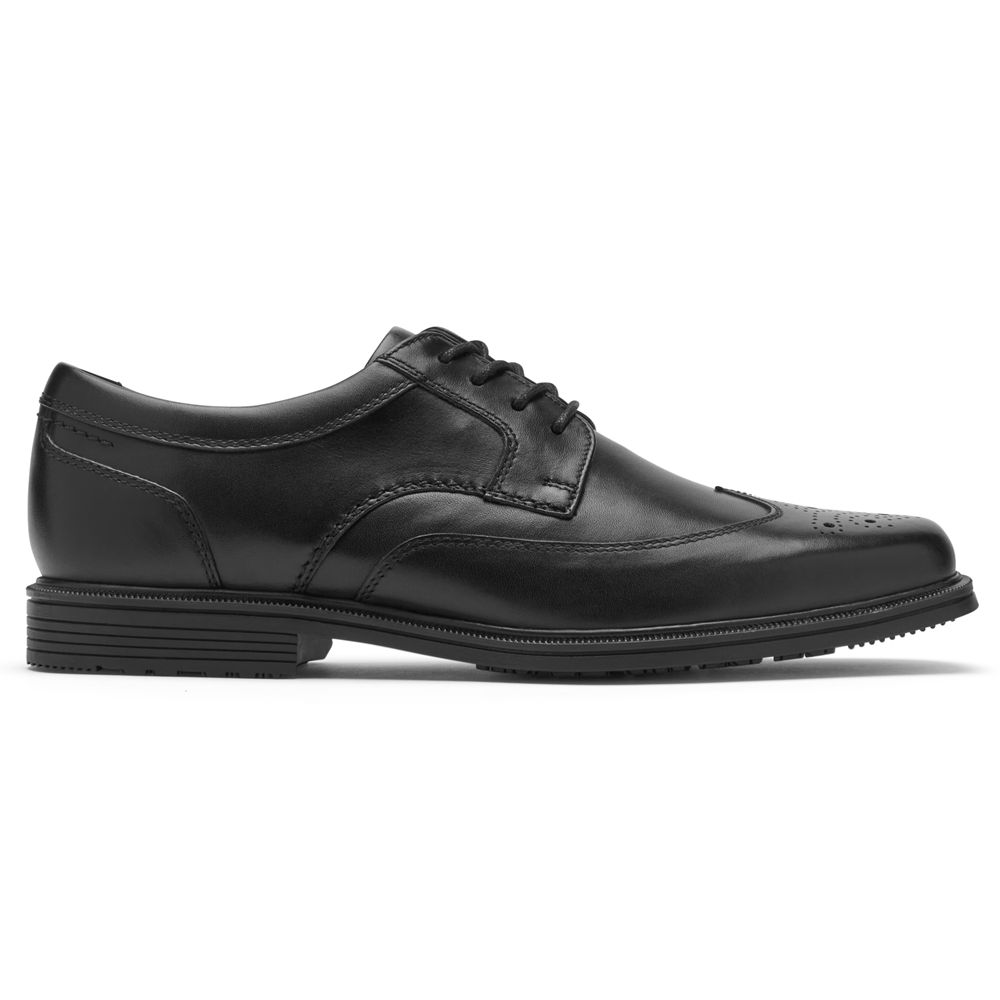 Rockport Taylor Waterproof Wingtip - Mens Oxfords - Black - NZ (ABR-978163)